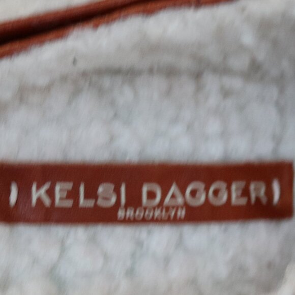 NEW Kelsi Dagger Sail Cognac Leather w Faux Shearling Fur Lining Flat Mule Sz 6 - Picture 7 of 8